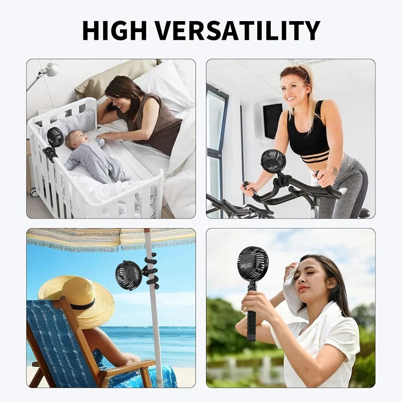 Portable Rechargeable Baby Stroller USB Fan – Clip-On Mini Fan