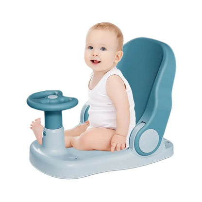 Siège de bain pour bébé – Forme de voiture amusante, sûr et stable