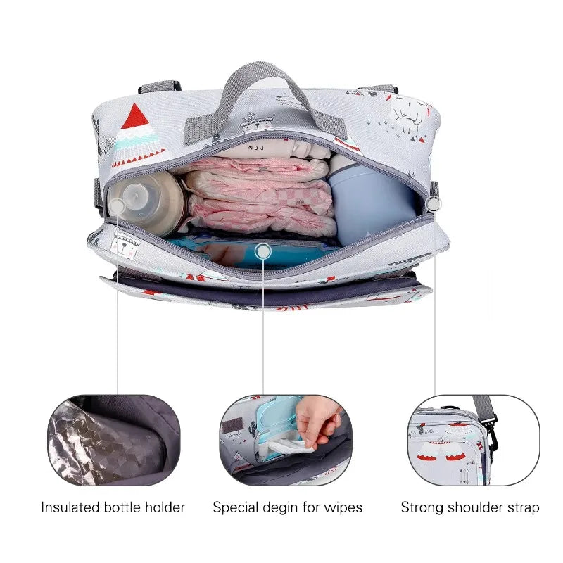 Sac à dos à langer multifonctionnel – Compatible avec les poussettes
