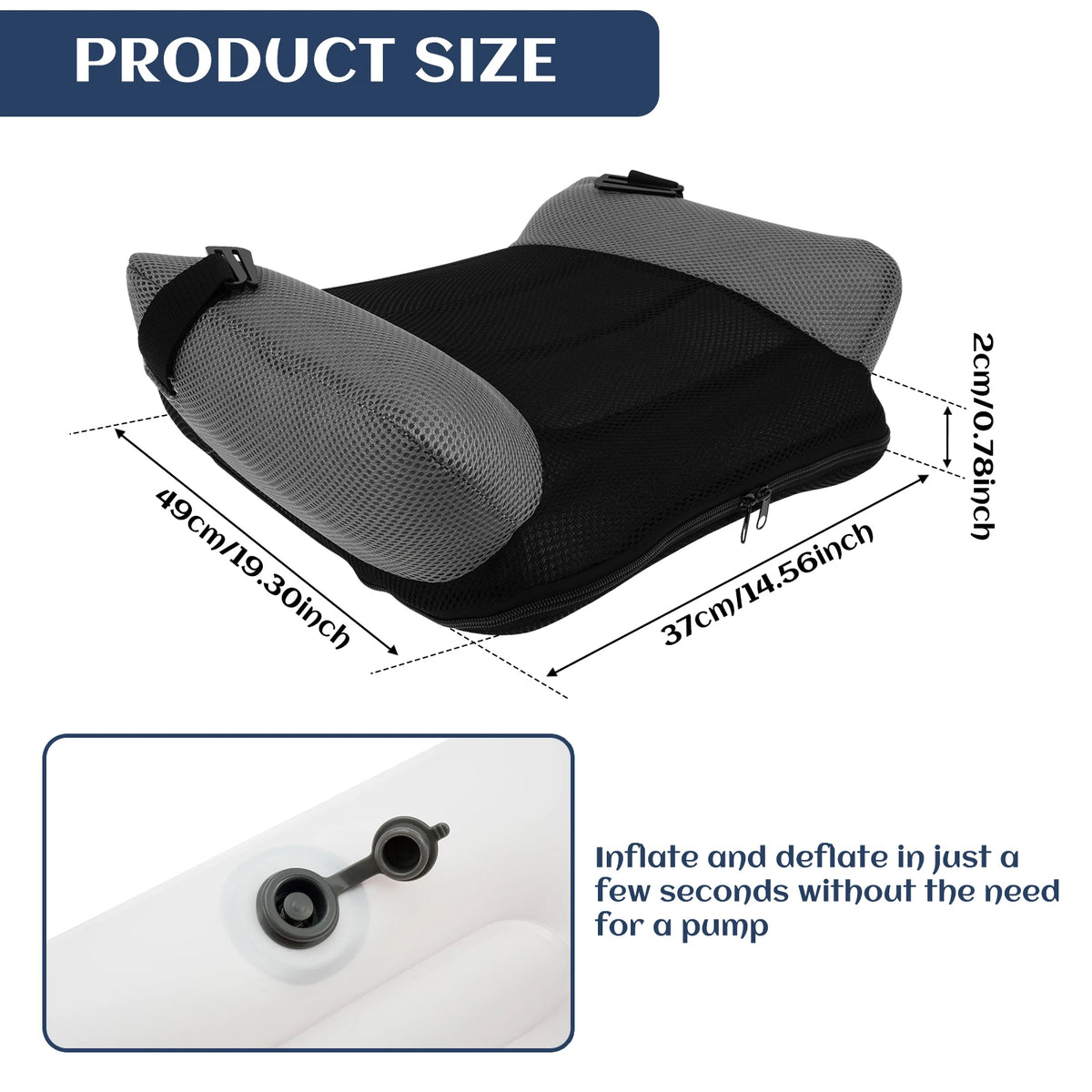 Kids Travel Seat Cushion – Backless Inflatable Booster