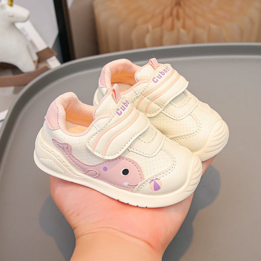 Children's Sneakers Fall and Winter Double Mesh Breathable Baby Shoes Soft Bottom Baby Walking Shoes Non-slip Walking Shoes