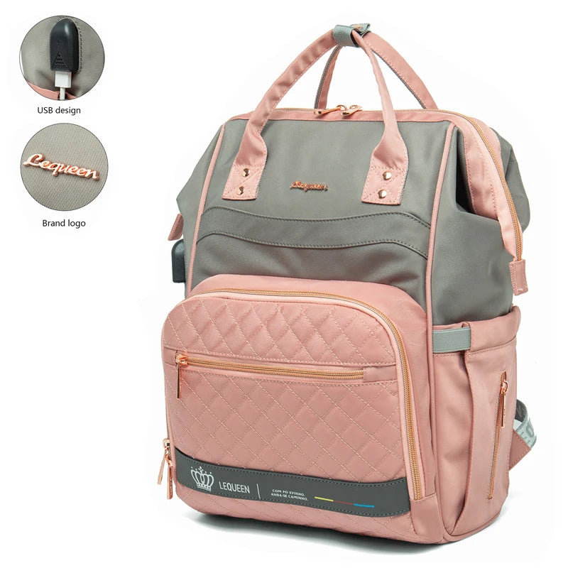 Sac à langer LEQUEEN pour poussette – Sac à dos à langer grande capacité pour les mamans