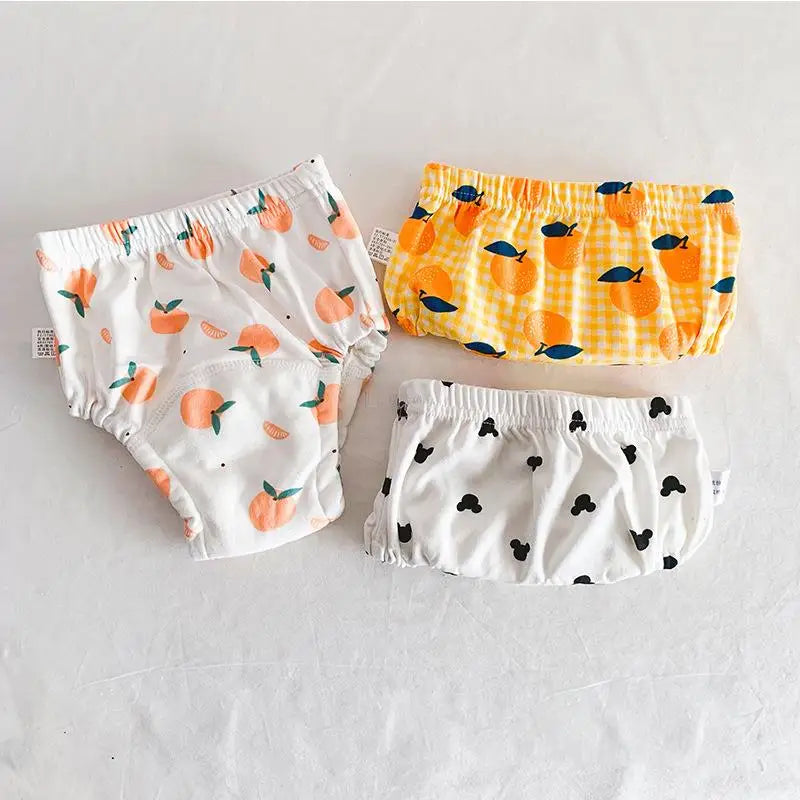 3-Pack Baby Training Pants – 6-Layer Reusable Cotton Diapers