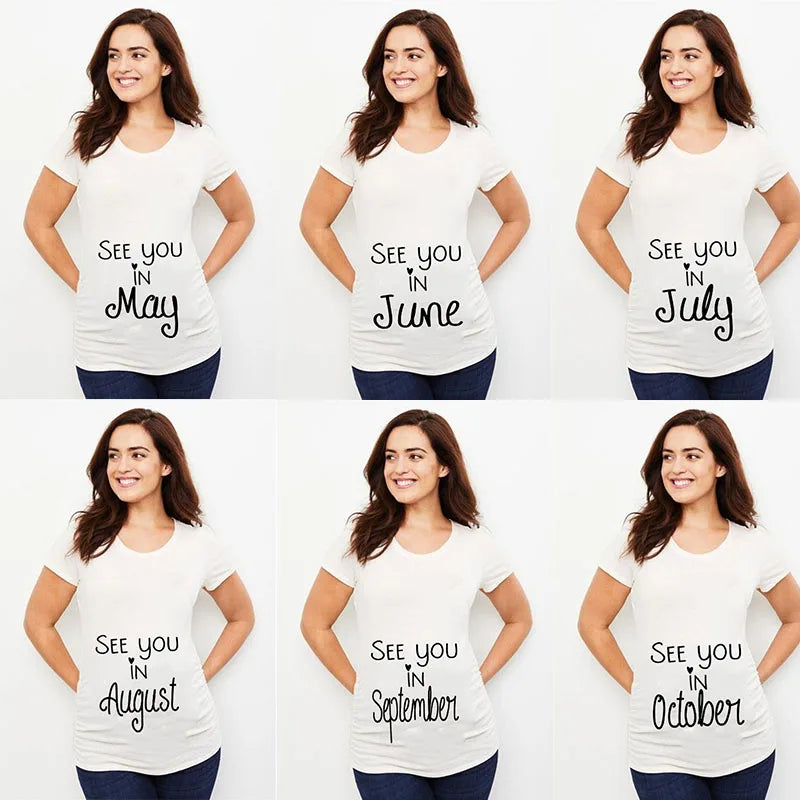 See You In May’ Maternity T-Shirt – Pregnancy Announcement Tee