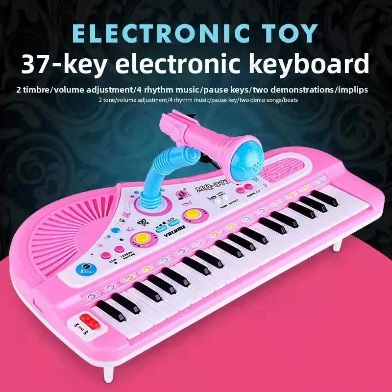 Piano pour enfants à 37 touches – Chantez et jouez ensemble !