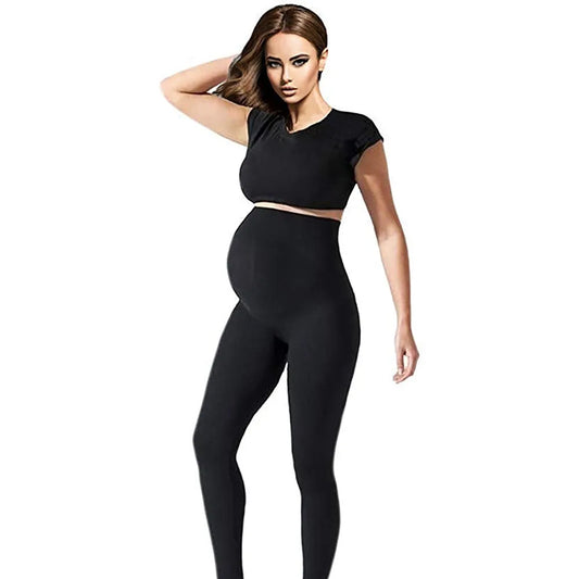 Summer Maternity Pants – Soft, Slim & Adjustable Waist Leggings for Pregnant Women