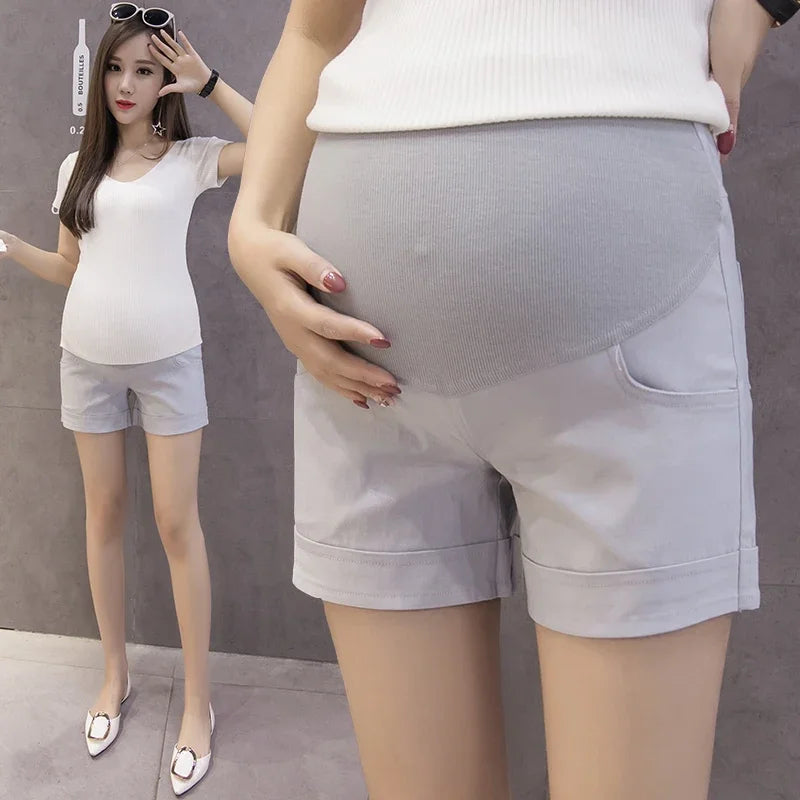 Short de maternité d'été en coton – Pantalon ajustable style coréen