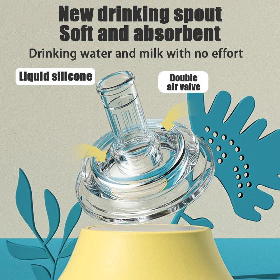 Kit d'alimentation pour nouveau-né (240 ml) – Biberon, tasse à bec et tétine, en PP et silicone sûrs