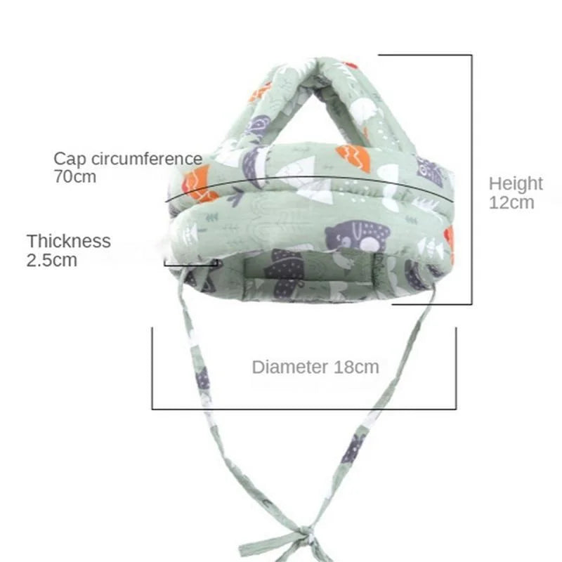Casque de sécurité pour enfants | Protection de tête souple et ajustable pour bébé