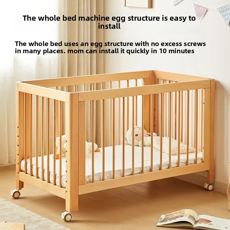 Convertible Baby Bassinet – Guardrail & Rolling Design