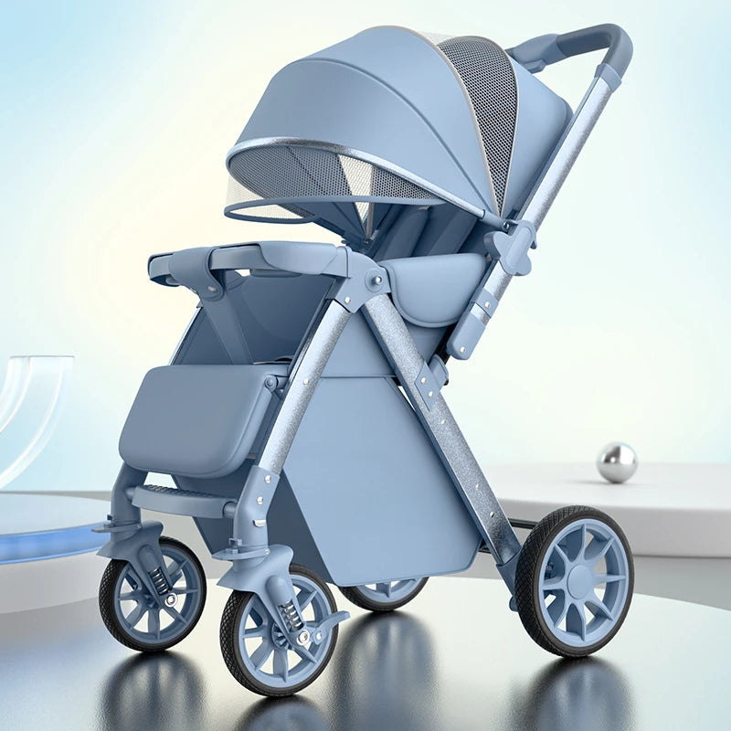 2-in-1 Reversible Lightweight Stroller – High-View Foldable Design for Newborns & Toddlers