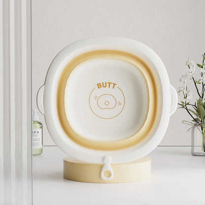 Bassine de toilette portable pour bébé – Bassine de bain et de pieds pliable en silicone