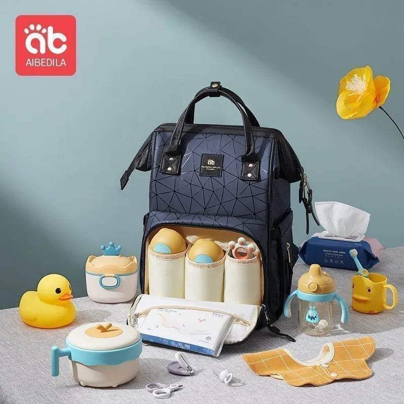 Sac à dos à langer – Grand sac imperméable pour maman avec port USB
