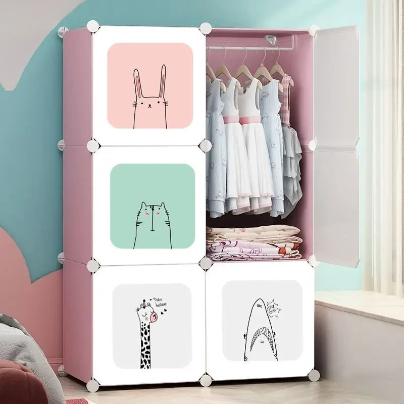 Armoire bébé en plastique – Petite armoire pour vêtements de fille