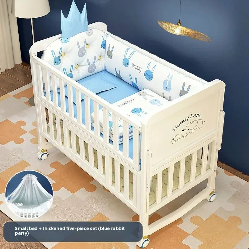Convertible Baby Crib – Luxury Nest Bed with Mobility