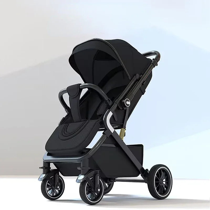High Landscape Shock-Absorbing Baby Stroller – Foldable Travel Pram