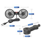 Ventilateur de cou à double tête – Refroidisseur de siège arrière de voiture rotatif à 360°