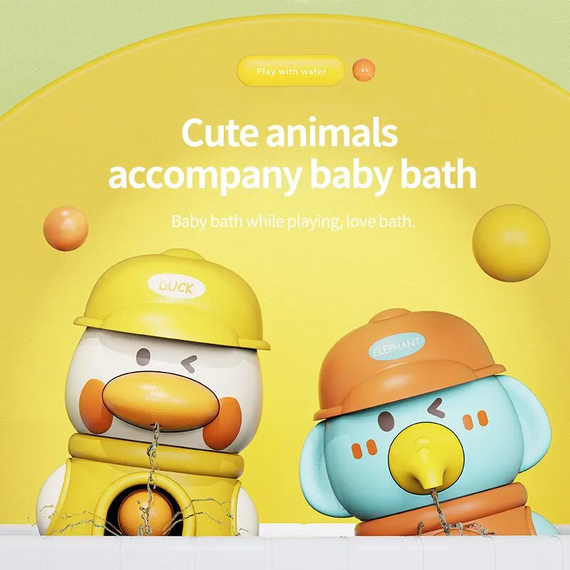 Toddler Bath Toys – Rotatable Waterwheel & Fun Water Scoop