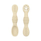 Ensemble de 2 cuillères et fourchettes en silicone pour bébé – Couverts d'apprentissage souples
