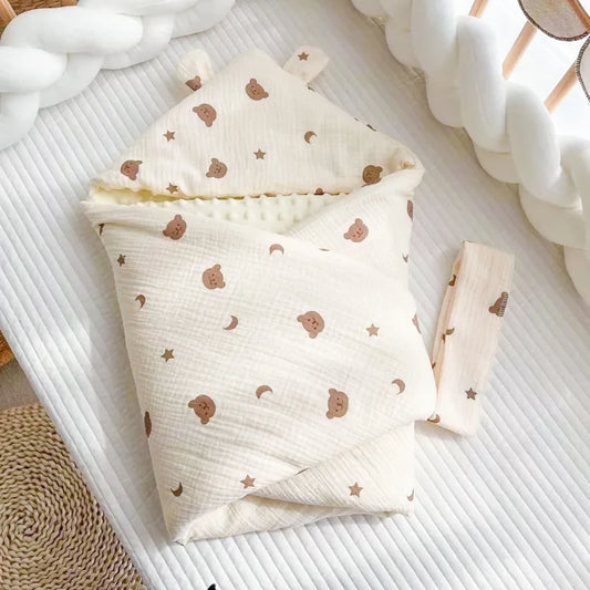 Couverture d'hiver pour bébé, lange en flanelle polaire douce, couette chaude pour la literie de nouveau-né, couverture douce pour poussette