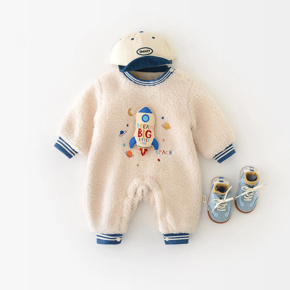 Combinaison bébé en polaire épaisse pour filles