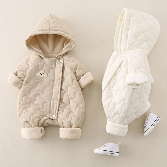 Cozy Cotton-Padded Infant Romper