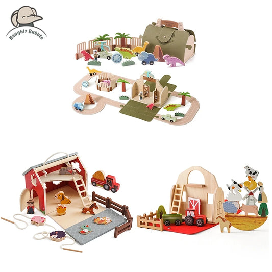 Dinosaur Train Set – 19PCS Montessori Track Toy for Toddlers