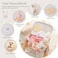 Baby Gift Set – Double-Sided Cotton Blanket, Milestone Cards & Rattle
