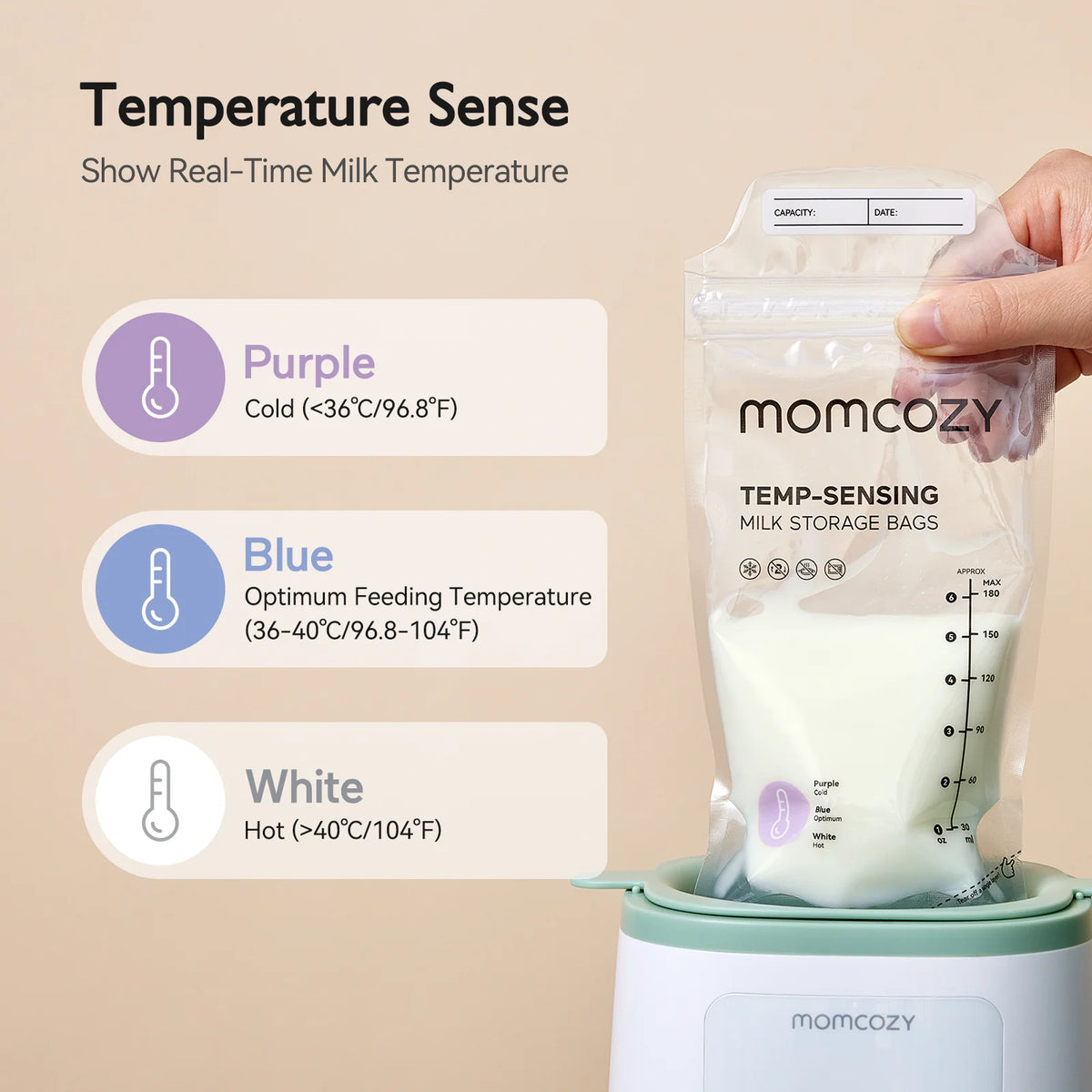 Sachets de conservation de lait maternel jetables Momcozy
