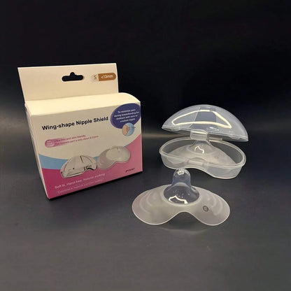 2PCS Silicone Nipple Shields – Soft Breastfeeding Protectors with Box