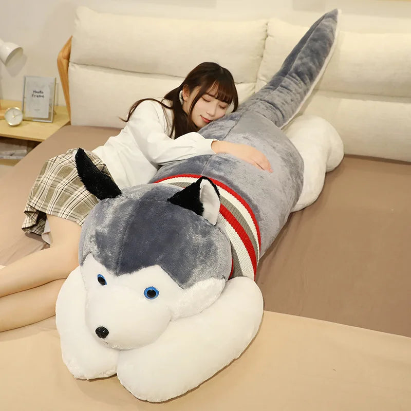 Giant Husky Plush – Soft Stuffed Dog Toy