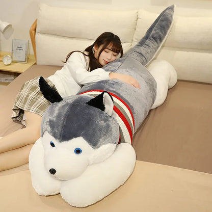 Giant Husky Plush – Soft Stuffed Dog Toy