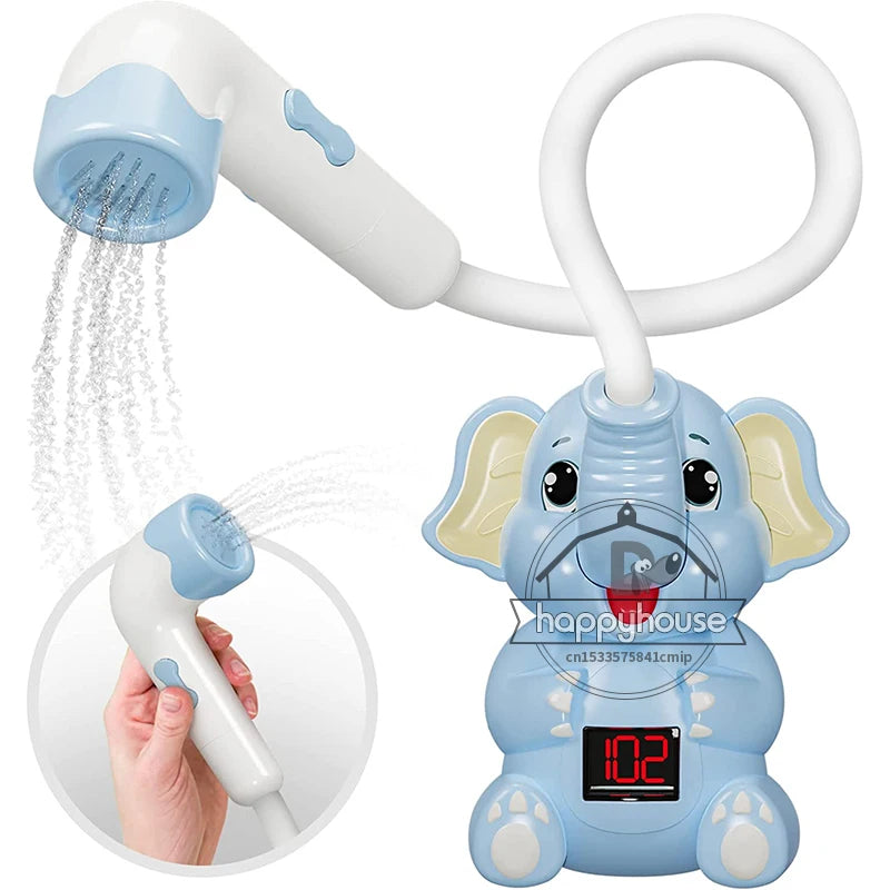 Éléphant électrique pour le bain – Jet d'eau et thermomètre amusants pour les tout-petits