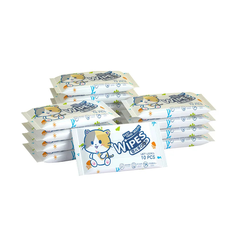Lingettes humides épaisses, paquet de 4 (80 feuilles) – Lingettes jetables pour bébés et adultes