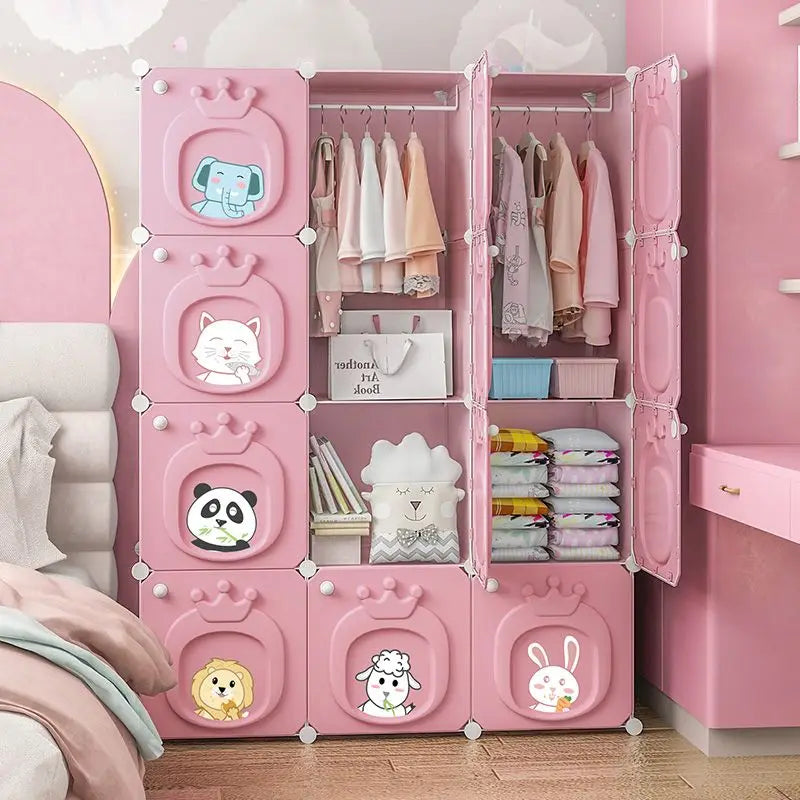 Armoire moderne pour enfants – Placard et rangement pliables en plastique