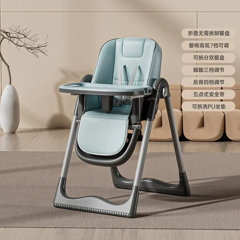 Chaise haute pliable pour bébé – Siège repas multifonctionnel pour enfants