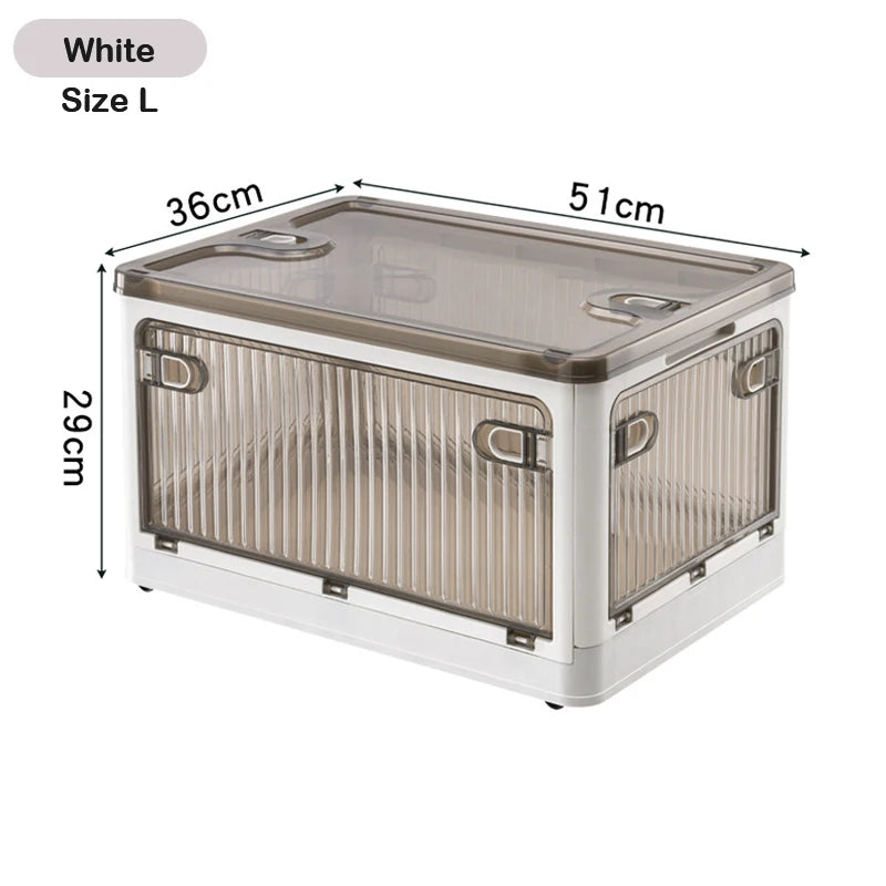 Boîte de rangement pliable BGRORIO – Modèle à roulettes et empilable