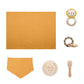 Coffret cadeau bain bébé et anneau de dentition – Jouets en silicone, hochet et cartes étapes