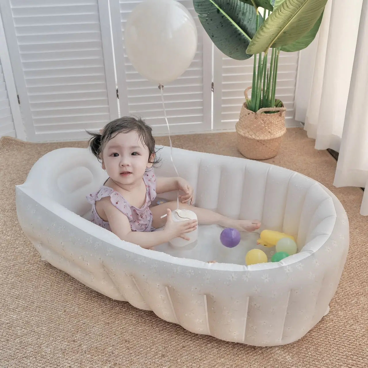 Baignoire pour bébé inspirée d'INS – Piscine gonflable pliable et amusante
