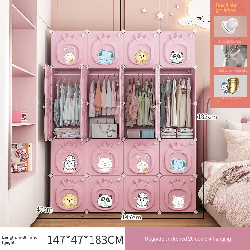 Armoire moderne pour enfants – Placard et rangement pliables en plastique