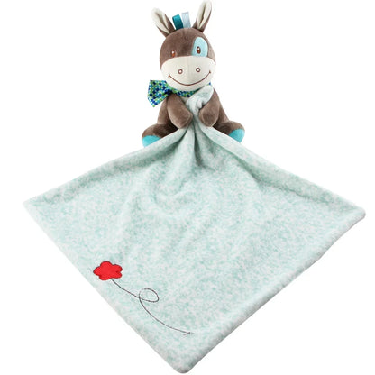 Serviette de réconfort pour nouveau-né – Poupée de sommeil animal de dessin animé et couverture douce