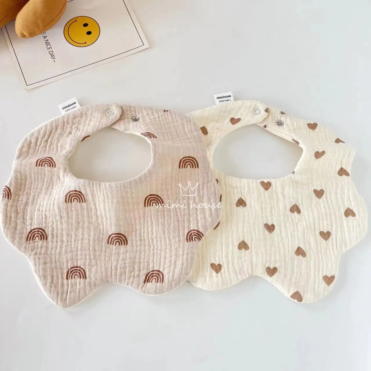 Waterproof Baby Bib – Soft Cotton Burp Cloth for Newborns