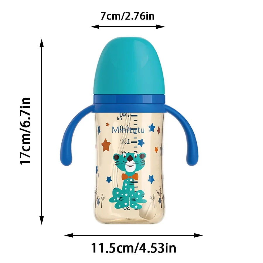 Kit d'alimentation pour nouveau-né (240 ml) – Biberon, tasse à bec et tétine, en PP et silicone sûrs