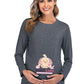 New Maternity Long-Sleeve Tee – Casual Solid Pregnancy Top