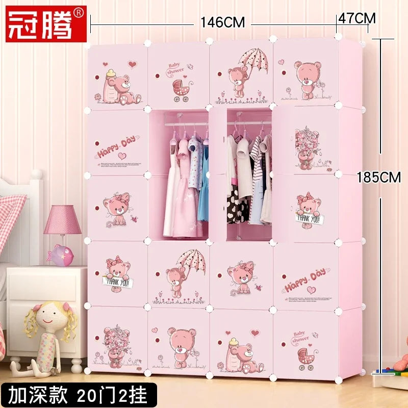 Armoire de rangement pour chambre d'enfant – Étagères en plastique pour tout-petits