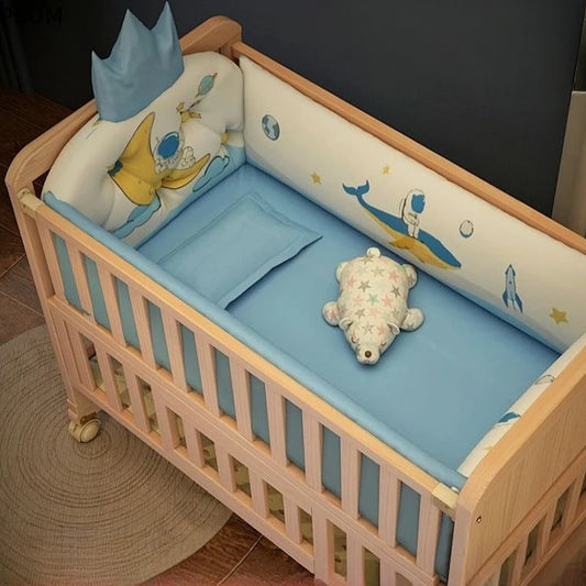 Convertible Baby Bed – Solid Wood & Adjustable Cradle