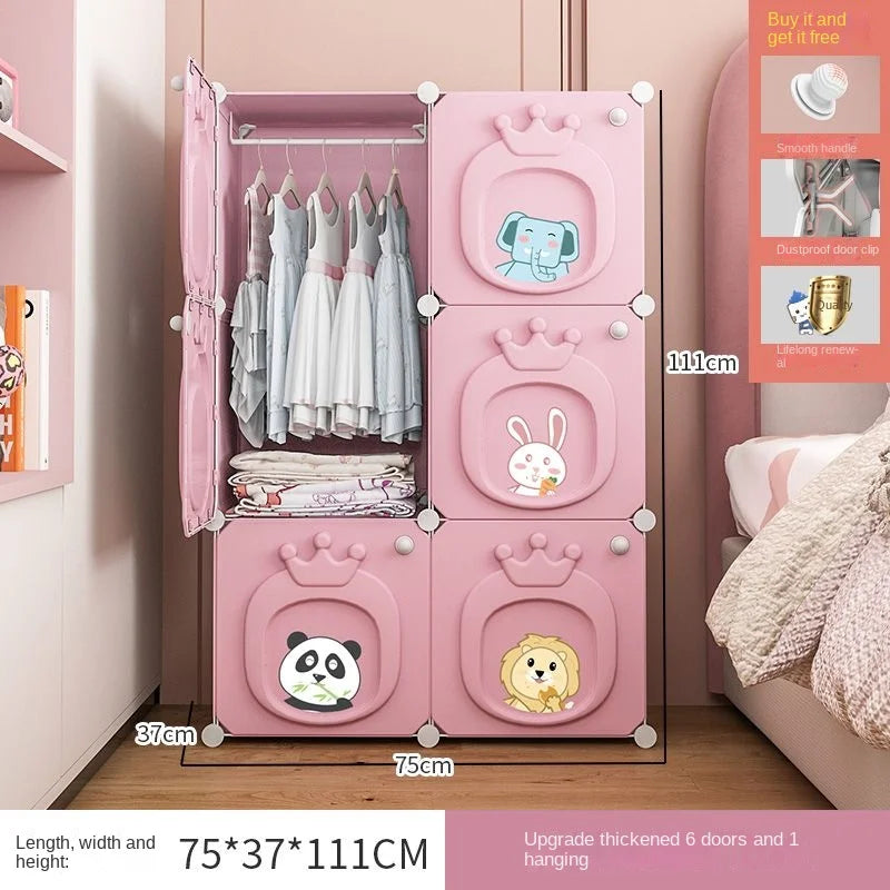Armoire moderne pour enfants – Placard et rangement pliables en plastique