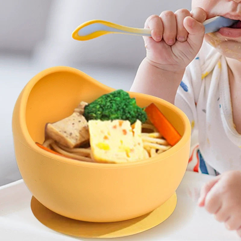 Toddler Self-Feeding Set – Silicone Bowls with Utensils