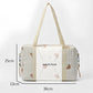 Sac à langer en coton – Sac cabas de maternité brodé à fleurs