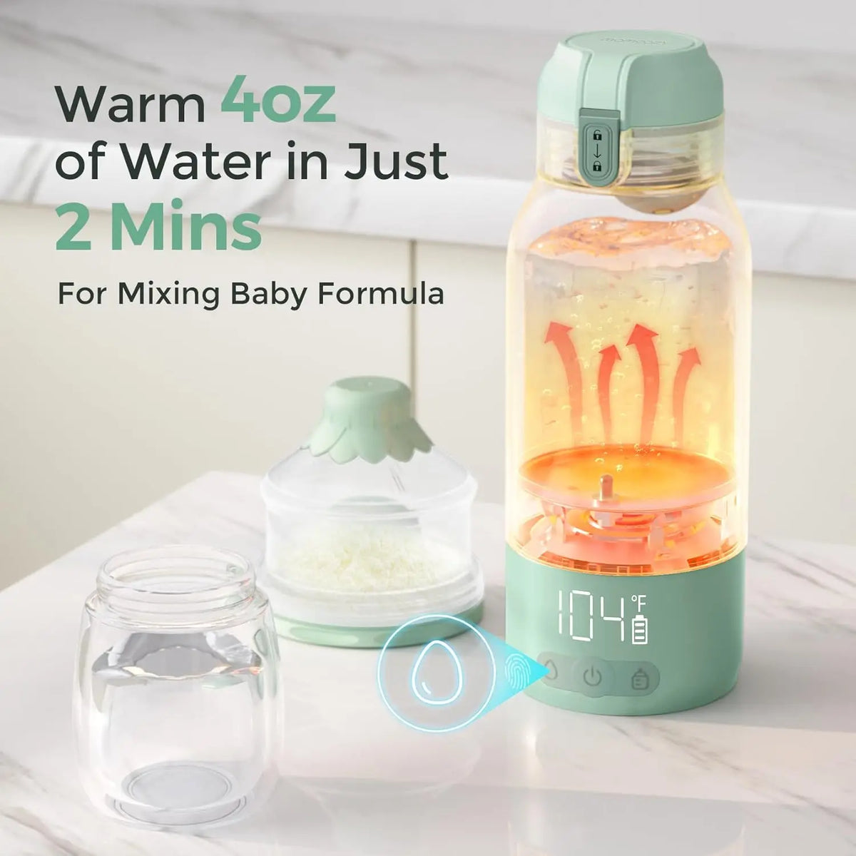 Chauffe-lait portable Momcozy – Double mode, chauffage rapide, 500 ml